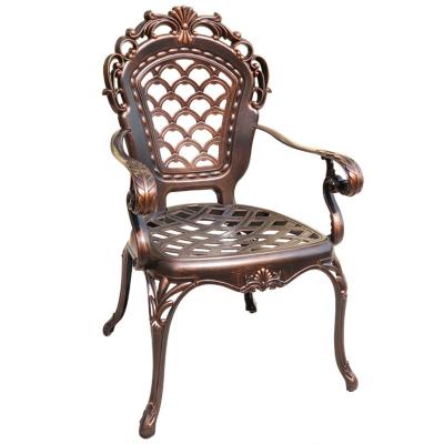 China Modern Cast Aluminum Modern Furniture Popular Outdoor Hotel And Leisure Equipments Dining Chair And Table for sale