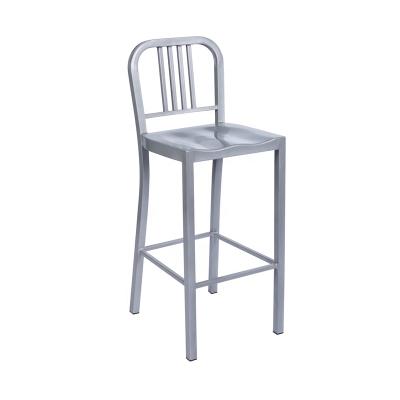 China TW1030-L Cafe Chair Modern Silver Steel Navi Dining Batstool for sale