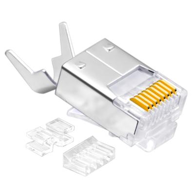 China Waterproof Network Cable Male FTP Connectors Network Plug Crimp Cat6a Rj45 Connector Computer Cable Bundled for sale