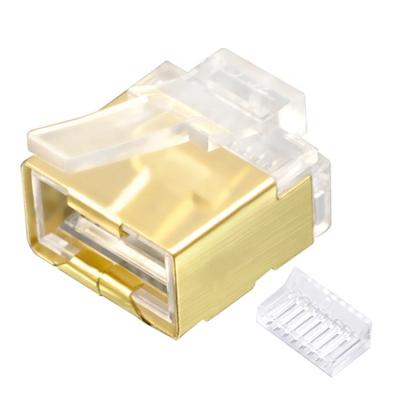 China Manufacture network CNCOB rj45 TFP 8p8c gold sheiled cat5e/cat6/ca6a connector ethernet plug rj45 modular network connector for sale