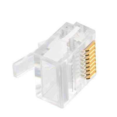 China Plastic Network Cable Hook 8 Pin Mini PC Connector Body Plug Non-Rejected Unshielded Ccae Utp CCA RG45 Cat5e Short Body Bulk Plug for sale