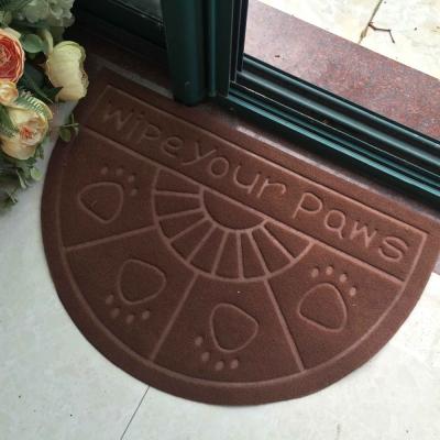 China Pet Dog Paw Print Wipe Your Paw Mats Outdoor Indoor Door Mats Entrance Adhesive-Protective Home for sale