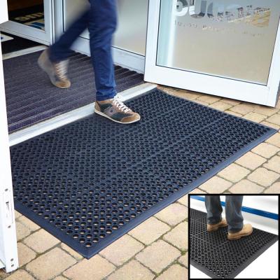 China Commercial Grade Waterproof Anti Slip Non Slip Anti Fatigue Entrance Door Floor Rubber Mats for sale