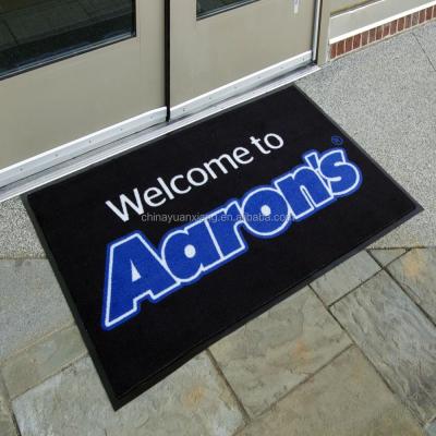 China Rubber Customs Entrance Printed Rubber Flooring Mats Welcome Entrance PVC Mats Mats Covers Door Logo for sale