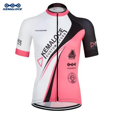 China Fashional Antibacterial Cycling Shirt, Custom Pink Cycling Tank Top, OEM Women's Cycling Clothing Riding Bicycle Wear for sale