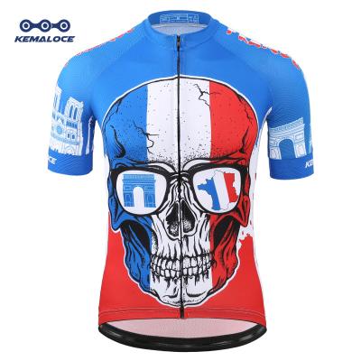 China Antibacterial Tricolor French Cycling Tank Top, Men Crane Sport Wear Cycling, Short Sleeve Bicycle Tank Top Speed ​​Bike Clothing for sale