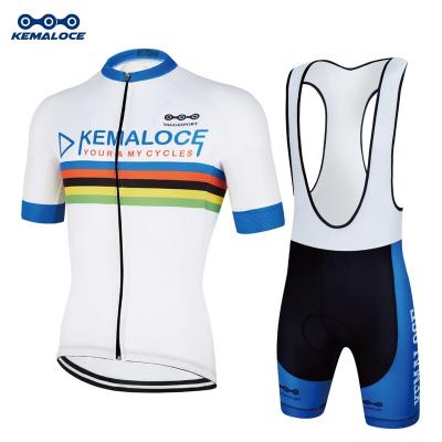 China Antibacterial Cycling Clothing2020, Custom Personalized Bike Tank Top, Blue Dry Fit Wear Cycling Bicycle Clothes Men's Set for sale