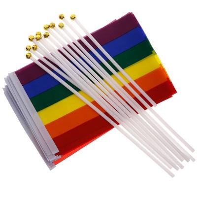 China Sports high quality handheld double flag CMYK etc. mini sided printing national hand flag waving banners for sale