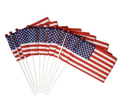 China Custom Hand Print Mini Flags All Country Flag Banner Hanging Waving National Handheld Flag for sale