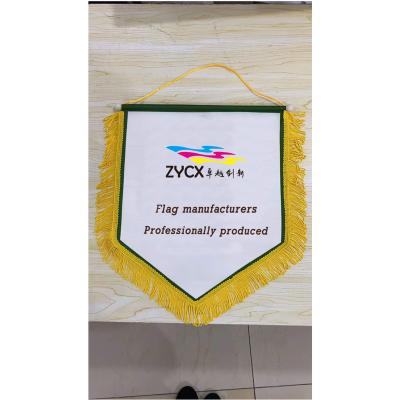 China Factory promotion games college custom banner custom sports and sports team pennant flag polyester triangle for sale