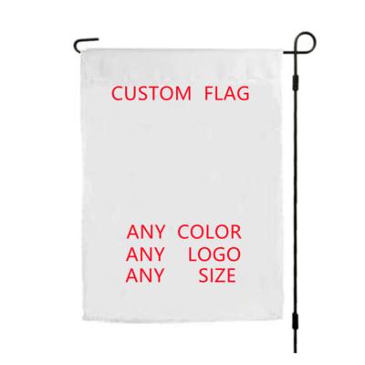 China Wholesale Custom Ourdoor Factory Logo Design Double Sided Polyester Sublimation Yard Flag Blank Garden Flag For Sale for sale