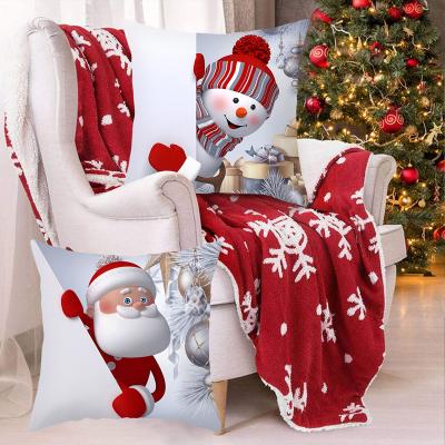 China Anti-Bacteria 2021 Merry Christmas Cushion Cover Christmas Decorations For Home Happy New Year 2022 Xmas Ornaments Navidad Christmas Gifts for sale