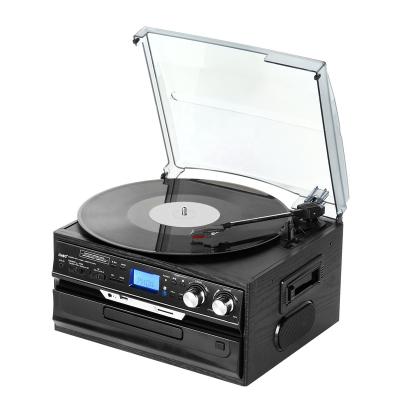 China USB SD Playing & encoding+CD play+Cassete play +BT play best affordable turntable player record player with cassette play and CD play for sale