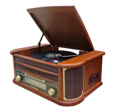 China USB SD Playing & Charming Encoding+CD+Cassete Turntable Player Vinyl Record Player with USB CD Cassette Play for sale