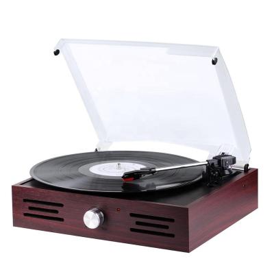 China Panel Plastic Or Wooden/Veneer Skin Retro Turntable Vinyl Simple Design Record Player Player For Sale for sale