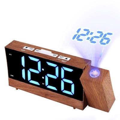 China Stylish Dual Alarm Clock Radio Radio With Led Display Clock Dual USB Charger for sale