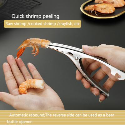 China 304 Stainless Steel Shrimp Peeler Prawn Peeler Shrimp Peeling Tools Creative Viable Kitchen Tools for sale