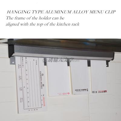 China Restaurant Aluminum Alloy Menu Wall Mounted Clip Small List Kitchen Folder Ticket Takeaway Hanging Rack JDQ011 for sale