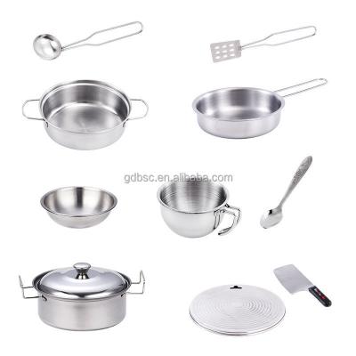 China Stainless Steel Stainless Steel Kitchen Toys for Kids Home Kitchen Kids Pretend Toy for sale