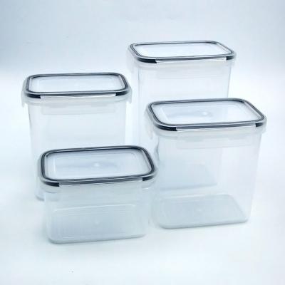 China Stocked Food Grade Plastic Sealed Cans Transparent Contract Sealed Storage Box Coffee Fruit Jar for sale