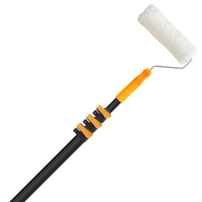 China Telescopic Roller Snow Roof Scraper Roof Snow Rake, Roof Snow Shovel With Telescopic Aluminum Tube for sale