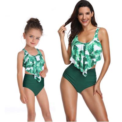 China New Type Anti-UV Women High Waist Parent-child Bikinis Swimming Suit Sexy Printing Swimwear Split Cute Bikini Swimwear for sale