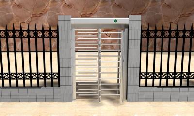 China DC 24V Brushed Motor Industrial Turnstile RFID Card Reader Full Height Turnstile for sale