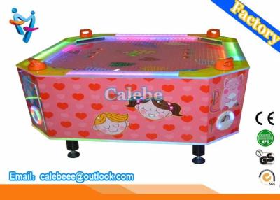 China 4 Players Kids Air Hockey Table Loving Heart Style With Led Light for sale