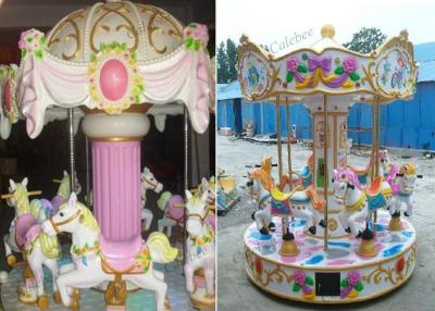 China El parque de atracciones de lujo embroma el jugador de los paseos 6 del carrusel/caballos musicales del carrusel en venta