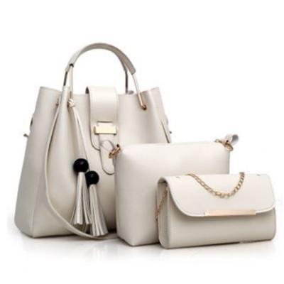 China Fashion Low Price Guarantee Quality Leather White Fashion Handbags Korea Unique Handbag for sale