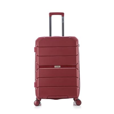 China PP Material is OEM Quality PP Excellent Lightweight Suitcases Baggage Travel Baggage Acceptable Lady Travel Luggage for sale