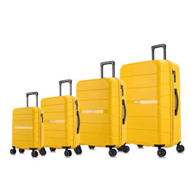 China PP material is lightweight fashionable design factory sale directly 18/20/24/28 inch luggage travel bags set price travel luggage for sale