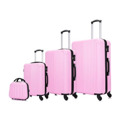 China Excellent Shock Resistance And Excellent Wear Resistance China Customized Size Trolley By Professional Manufacture And Pink Luggage 2021 Travel ABS Suitcase for sale