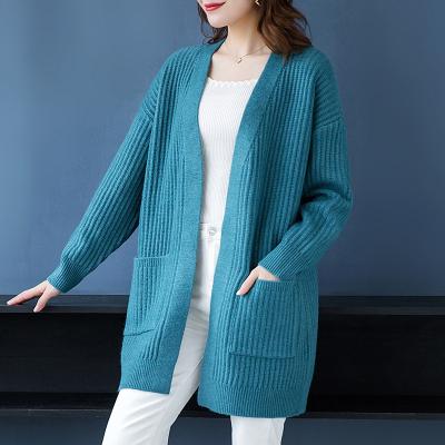 China Latest Fashion Hot Sale Anti-pilling Women's Long Cardigan Sweater for sale