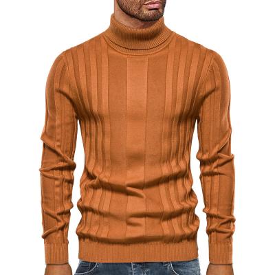 China Unique Fashion Anti-pilling Solid Color Knit Pullover Sweater Men Turtle Neck for sale