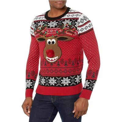 China Custom Funny Reindeer Sweater Anti-wrinkle Ugly Christmas Sweater for sale