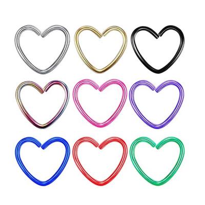 China TRENDY Simple niche design, stainless steel heart stud earrings, rainbow earrings, suitable for both men and women, daily wear for sale