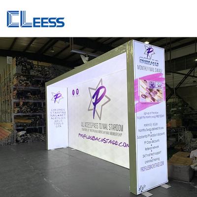 China Easy To Set Up And Transport Frameless Fair LED Lightbox Exhibition Booth Backlit 10ft for sale