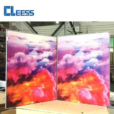 China Shop 28mm Seg Stretch Fabric Frame Slim Wall Mounted Aluminum Frameless Light Box for sale