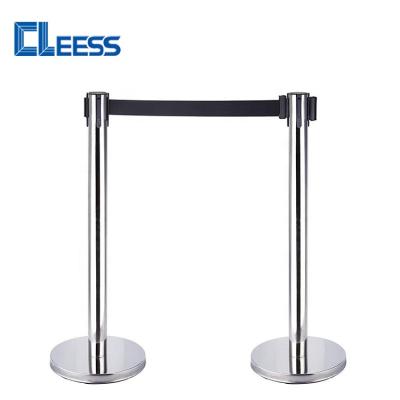 China Multi-application Crowd Control Stand Stainless Steel Belt Queue Support Retractable Crowd Control Barriers For Airport for sale