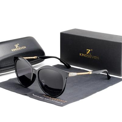 China KINGSEVEN 2021 Fashion Sunglasses Polarized Men Cat Eye Gradient Lens Luxury Glass Sun Glasses For Men Brand Women Sol Glass Mujer 7826 for sale