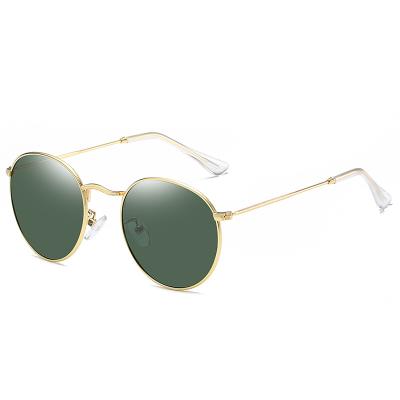 China New Fashion Style UV400 Sunglasses Polarized Colorful Round TAC Lens Shades A13447 Metal Frame for sale