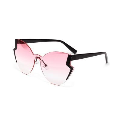 China Shades UV400 w1165 Eyewear Oculos Glass Sun Butterfly Cat Eye Stainless Frame Sunglasses Fashion New PC Glass Sexy Frameless Women Sunglasses for sale