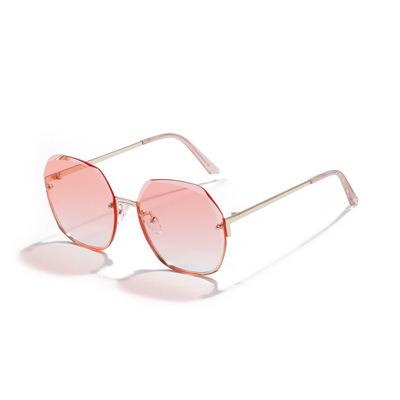 China Fashion Sunglasses Polygon Eyewear UV400 Sun Glasses Women UV400 Sun Glasses Oversized Oversized Stainless Decoration Rimless Large for sale