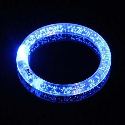 China Popular unisex PVC+PS+LED light +electronic parts flash nailed LED bubble bracelet instant praise lights burning toy for sale