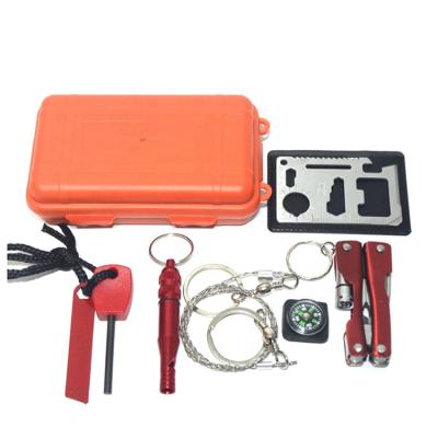 China Survival First Aid Compact Outdoor SOS Kit Survival Multi Shockproof Outdoor Gear Professional Kit for sale