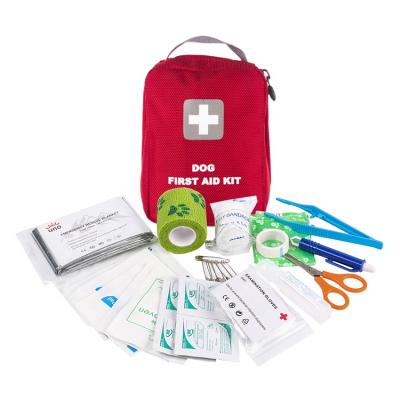 China New Style Pet Portable First Aid Kit Nylon Outdoor Waterproof Compact Dog First Aid Bag For Outdoor for sale