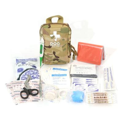 China Pet Dog Care Outdoor Nylon First Aid Kit Small Size First Aid Kit With Professional Helper for sale