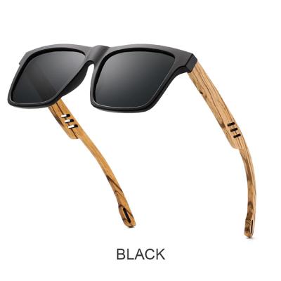 China Newest Fashion Sunglasses Sale Retro Casual Square Polarized Glass Man / Women Wooden Sunglass for sale