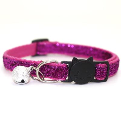 China Multi-colors Reflective Safety Wholesale Manufacturer Adjustable Nylon Pet Cat Dog Collar With Bell for sale